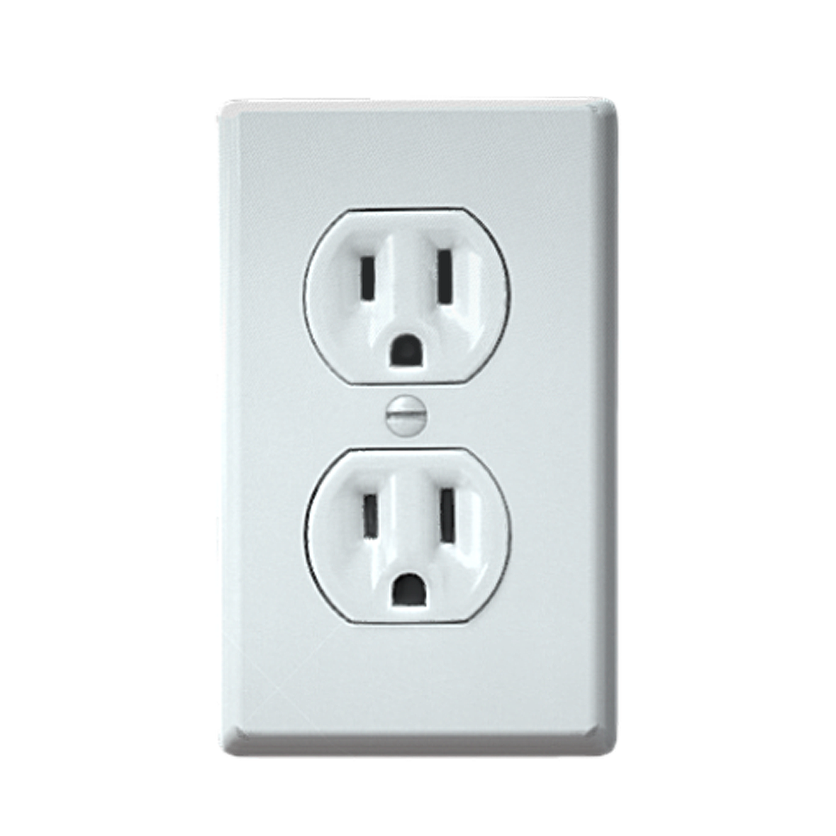 North American Power Elegant White Two-position Socket