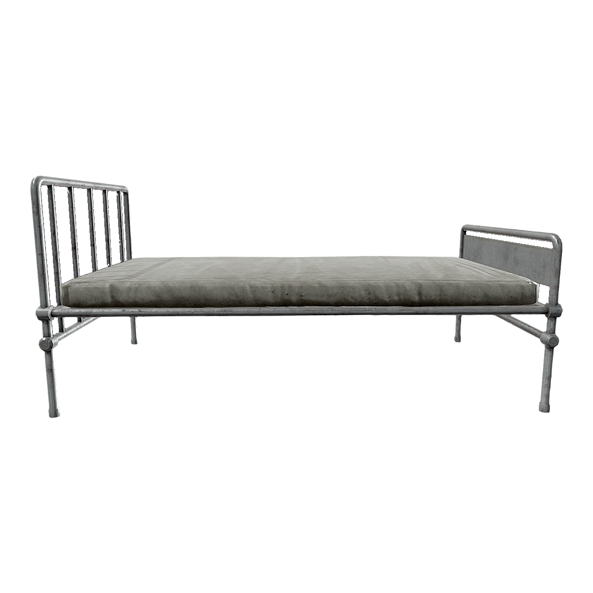 Nordic Old Hospital Metal Frame Single Bed