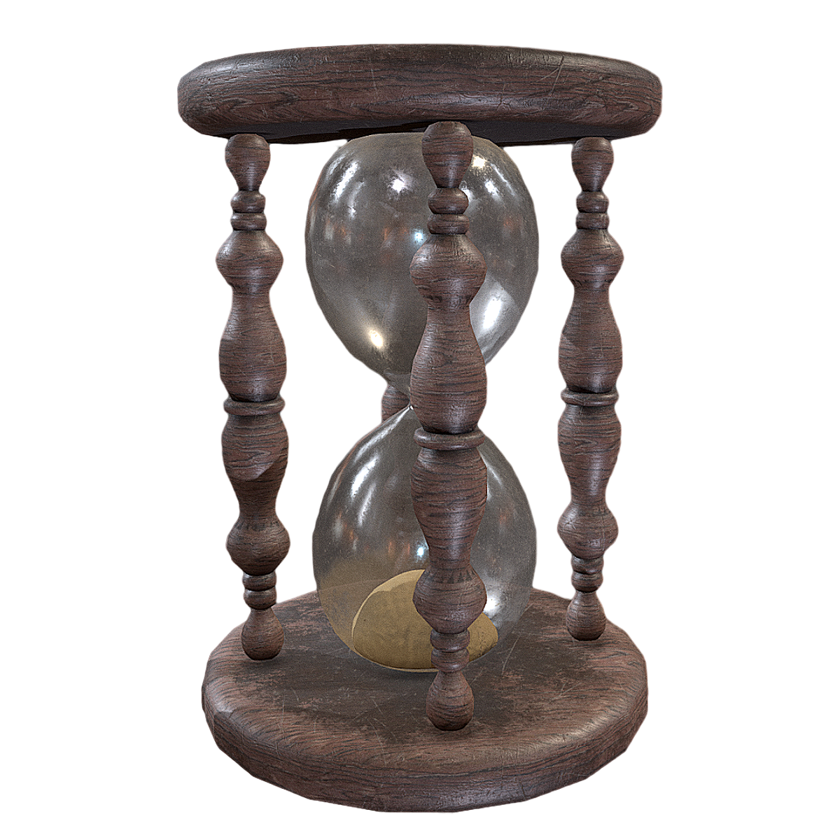 British-style interior decoration black walnut wooden hourglass