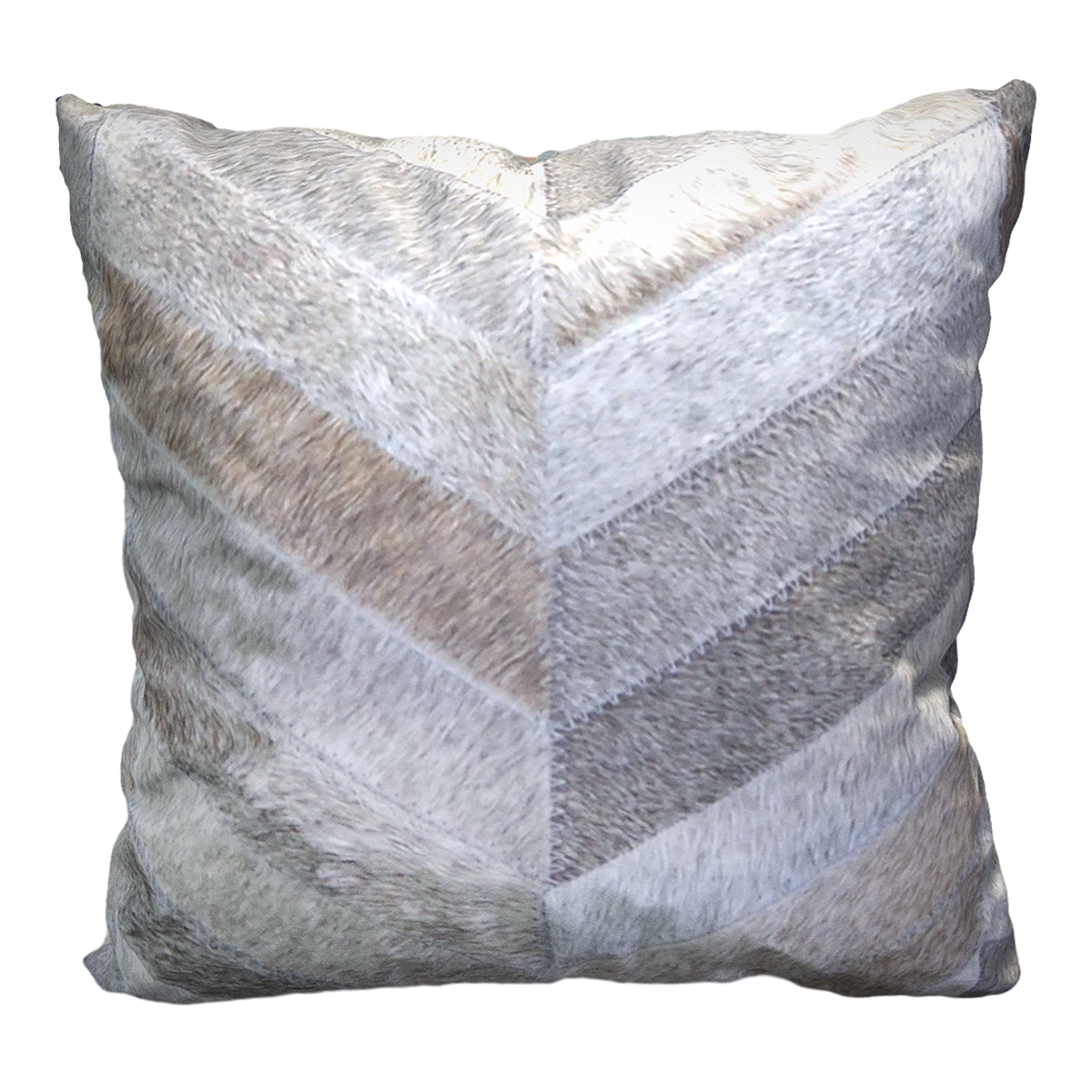 Italian Miniscuit Gray Colorblock Velvet Sofa Pillow