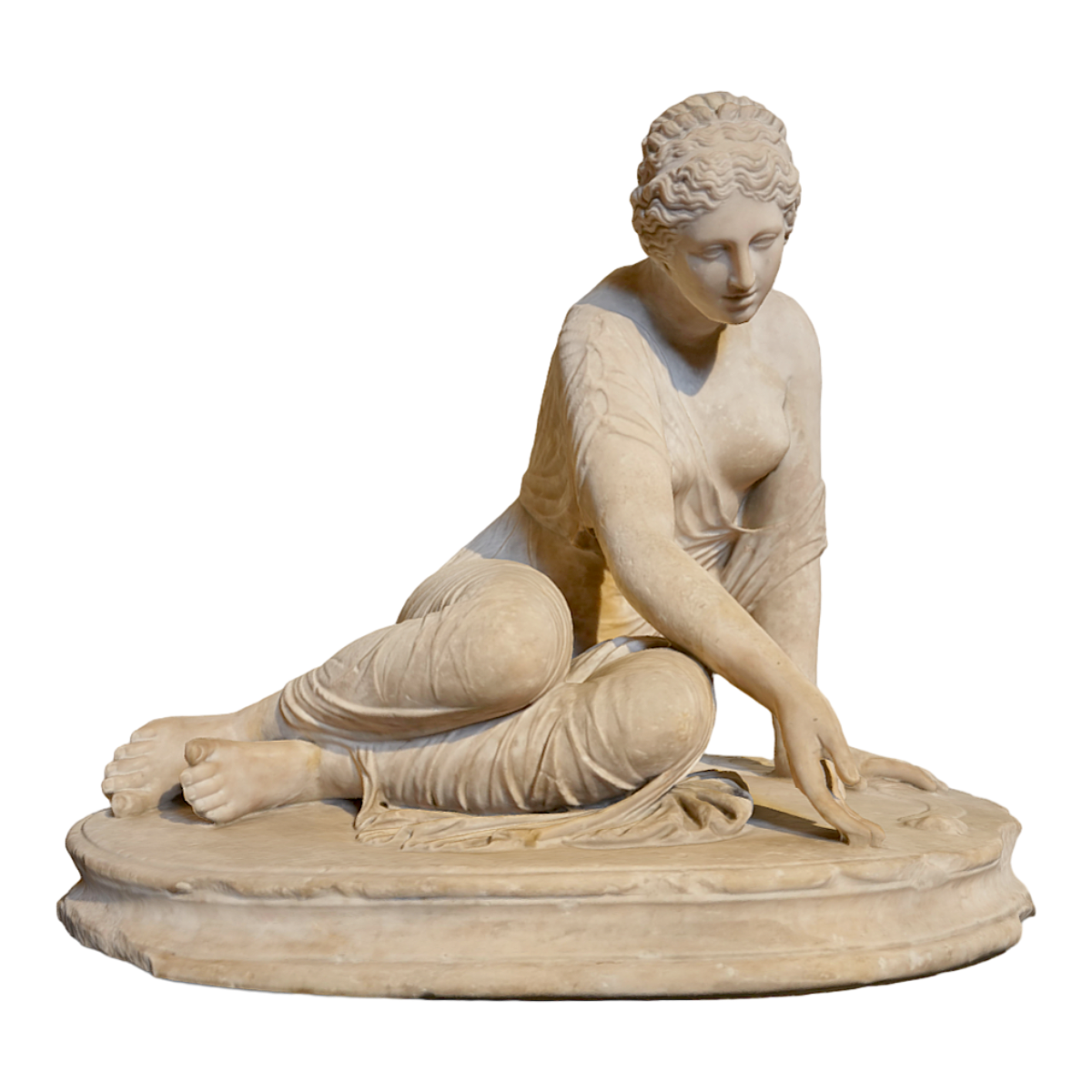 Roman marble statue "The Girl Who Throwed the Bone"