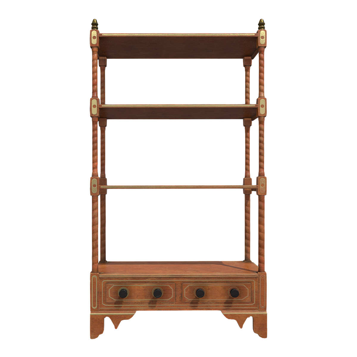 19th century British antique cherry wood chest of drawers