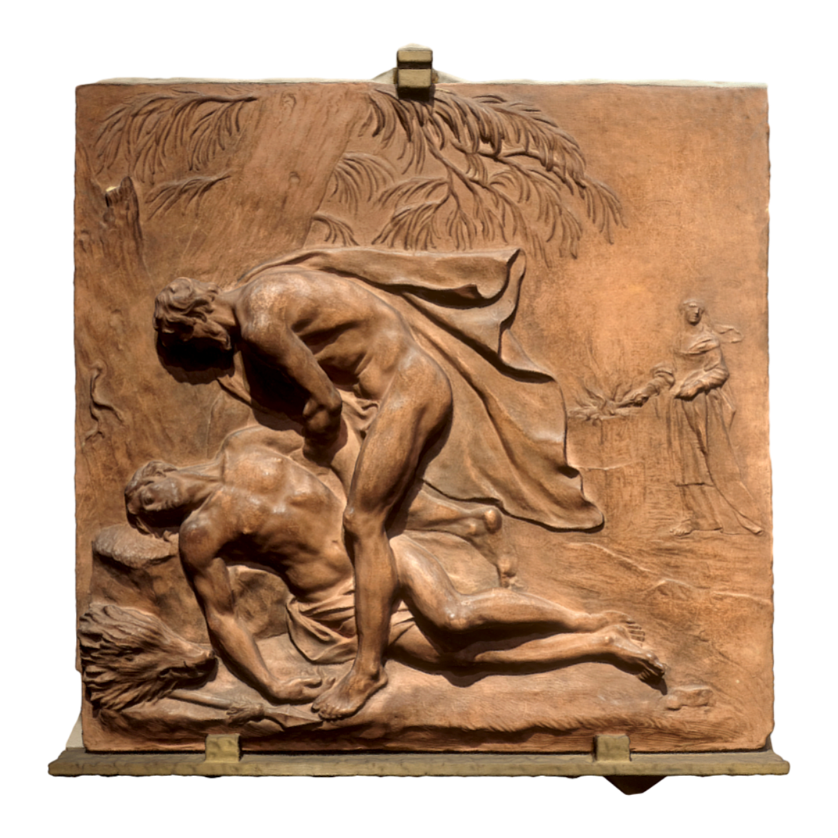 Marble relief "The Death of Mel Arg" at the City Museum in Brussels, Belgium