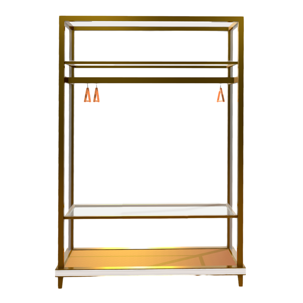 Nordic Style Light Luxury Clothing Store Clothing Glass Display Cabinet