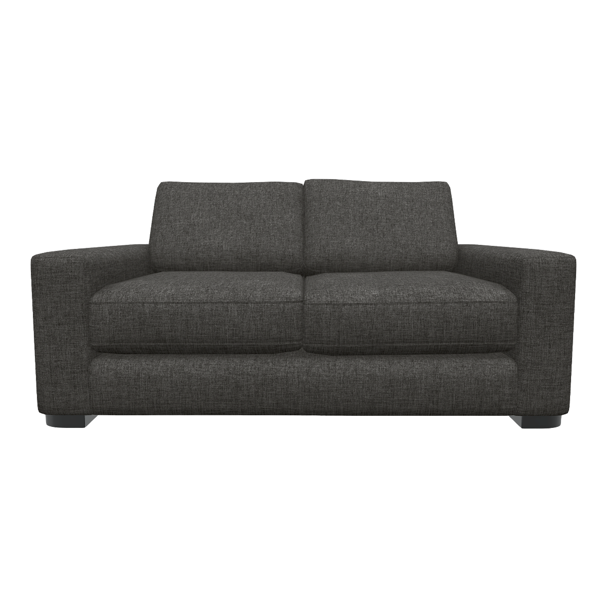 French Modern dark gray Fabric Double Seat Sofa