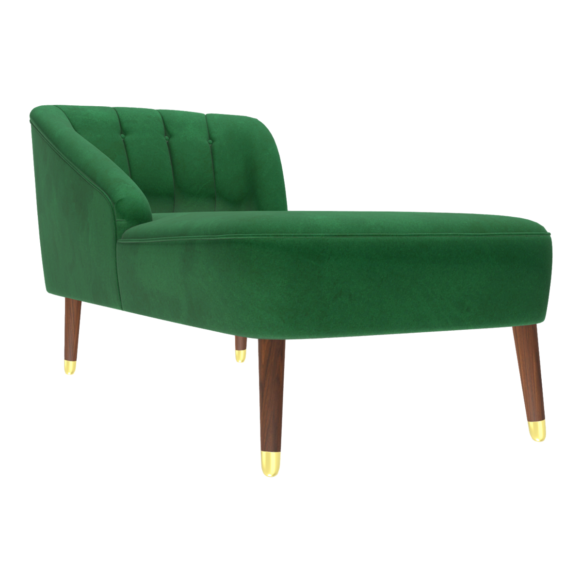 French Style Light Luxury Green Plush Fabric Casual Recliner