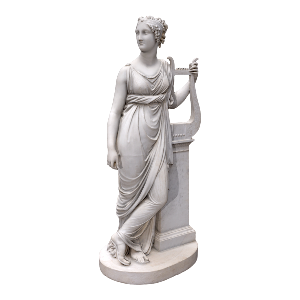 Marble statue of the Cleveland Museum of Art The Muse of Poetry