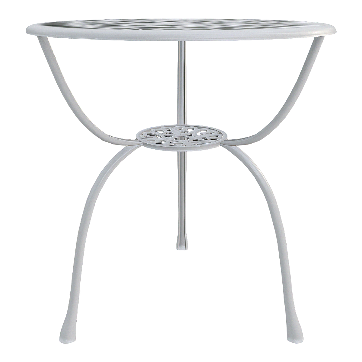 British style Victorian style white iron chair garden round table