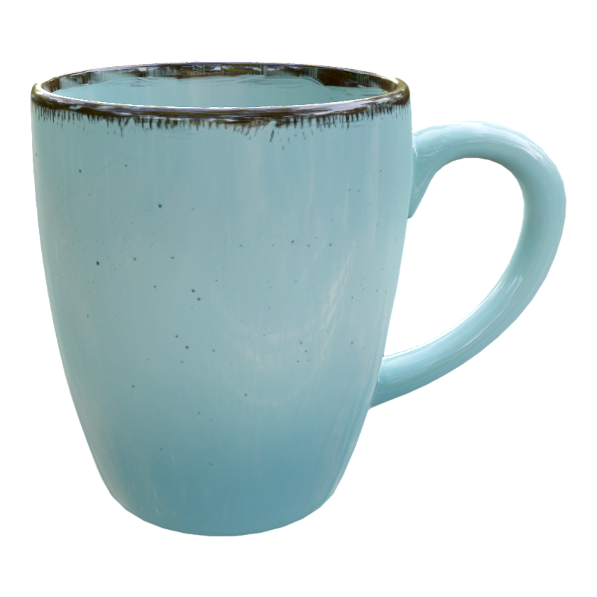French Simple Style Sky Blue Ceramic Mug