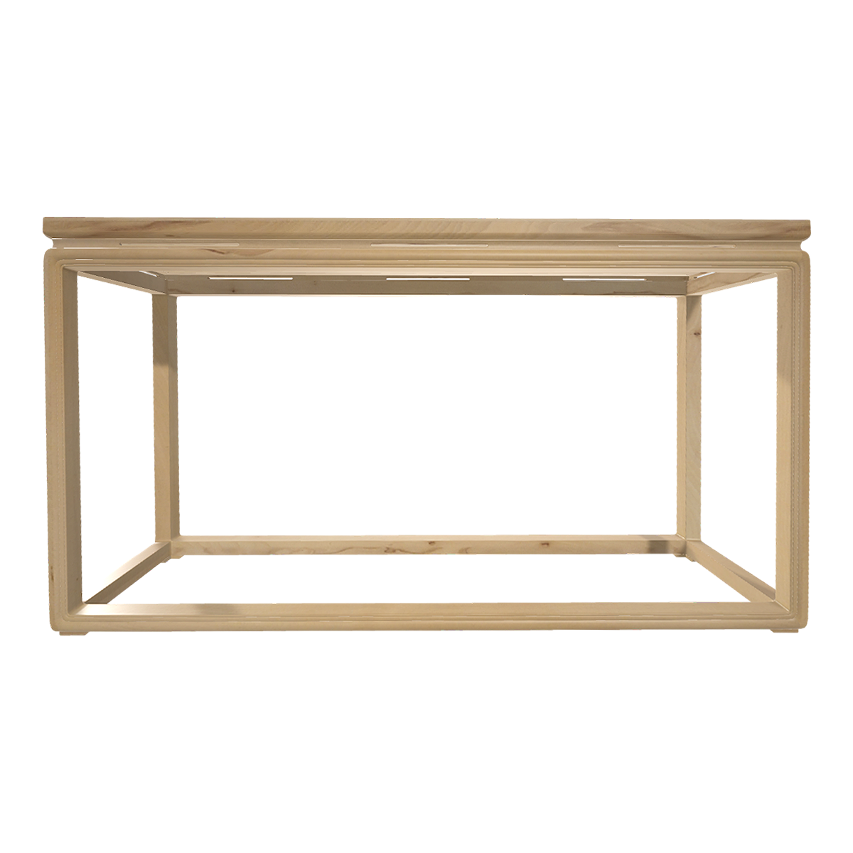 Nordic Style Minimale White Birch Wood Square Dining Table