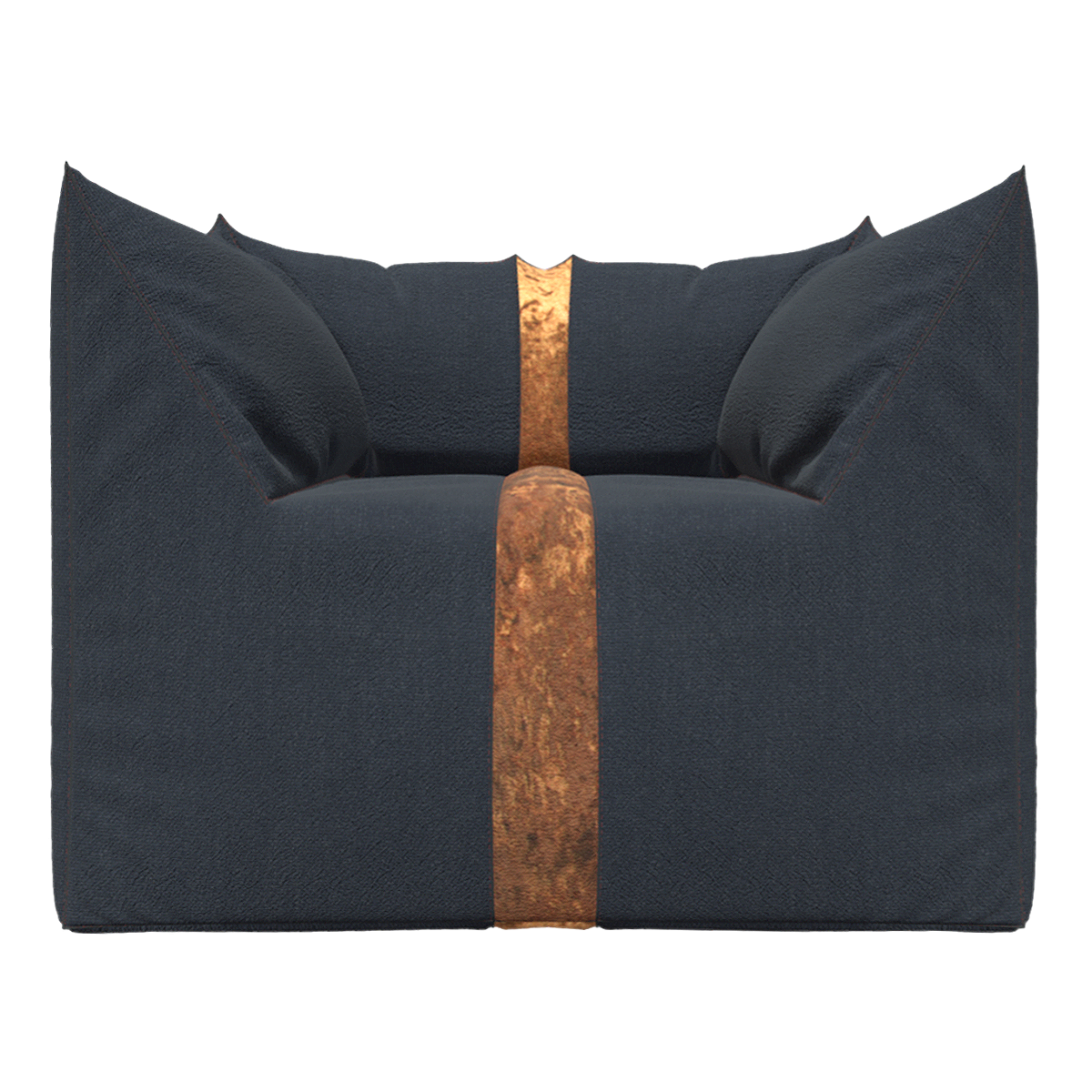 Saudi Style Light Luxury dark gray Fabric Single Seat Sofa