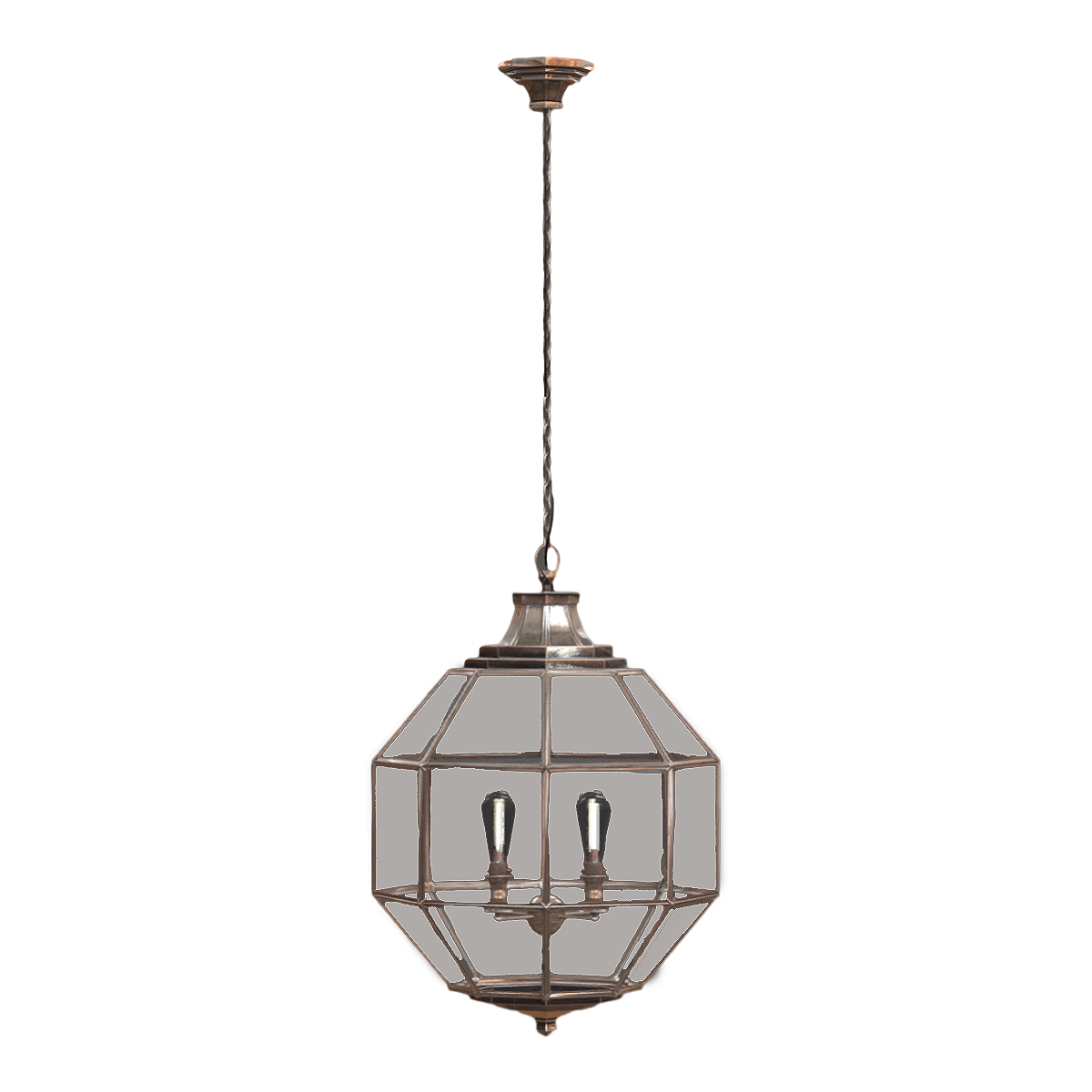 French Modern Bronze Chandelier Glass Chandelier