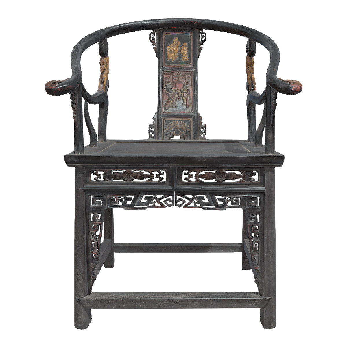 Chinese classical style ebony armchair