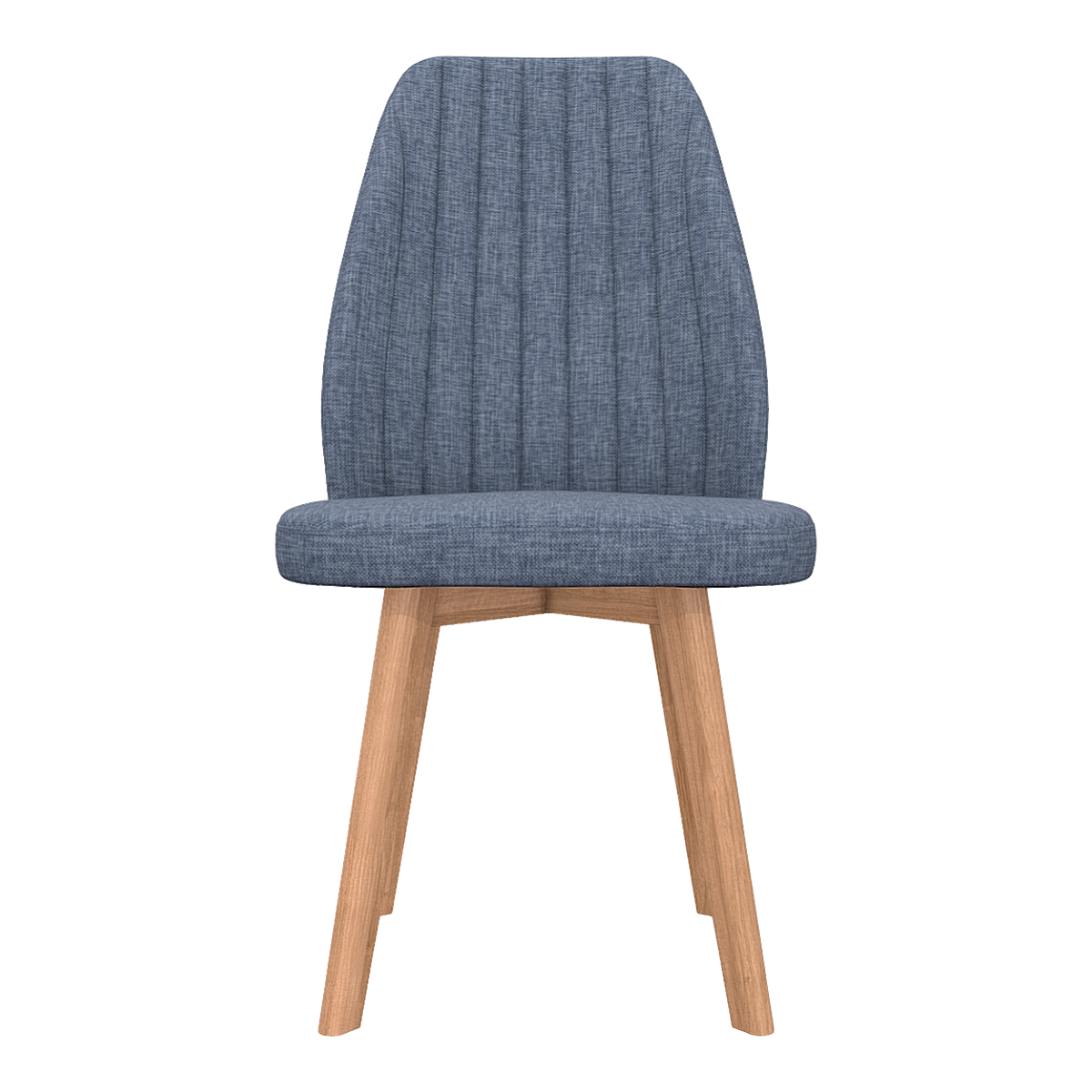 French Modern Style Sea Blue Fabric High Chair