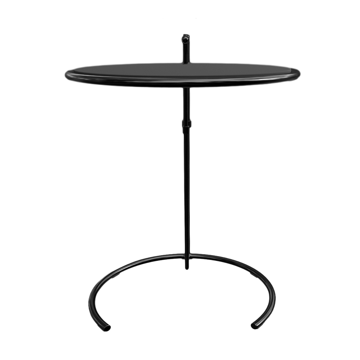 French Miniscan Black Metal Frame Round Table