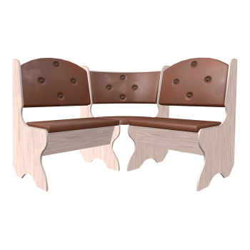 American Style Classic Birch Leather Corner Dining Chair