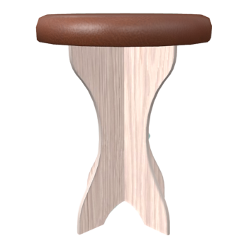 American Style Classic Birch Red Leather Cushion Low Stool