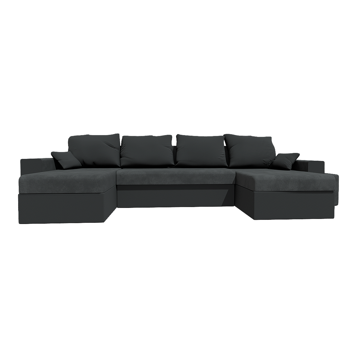 French Modern dark gray Fabric Corner Sofa