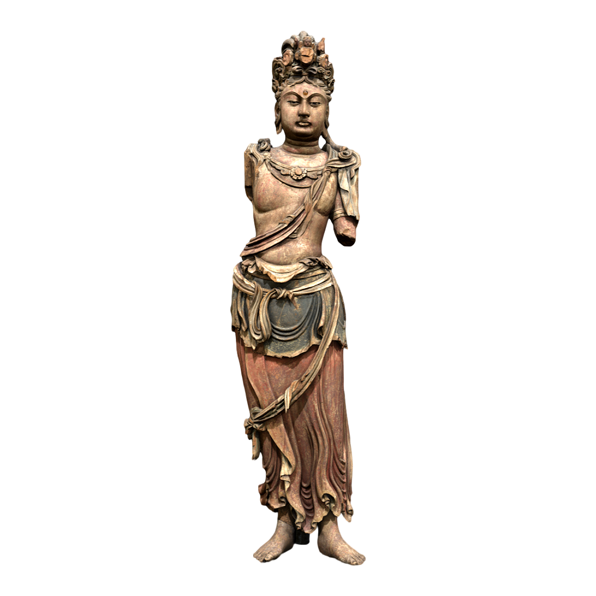 Painted Wood Carving of the Northern Song Dynasty "Eleven-sided Guanyin Bodhisattva"
