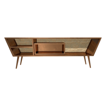 Italian Classical Light Luxury Bronze TV Cabinet