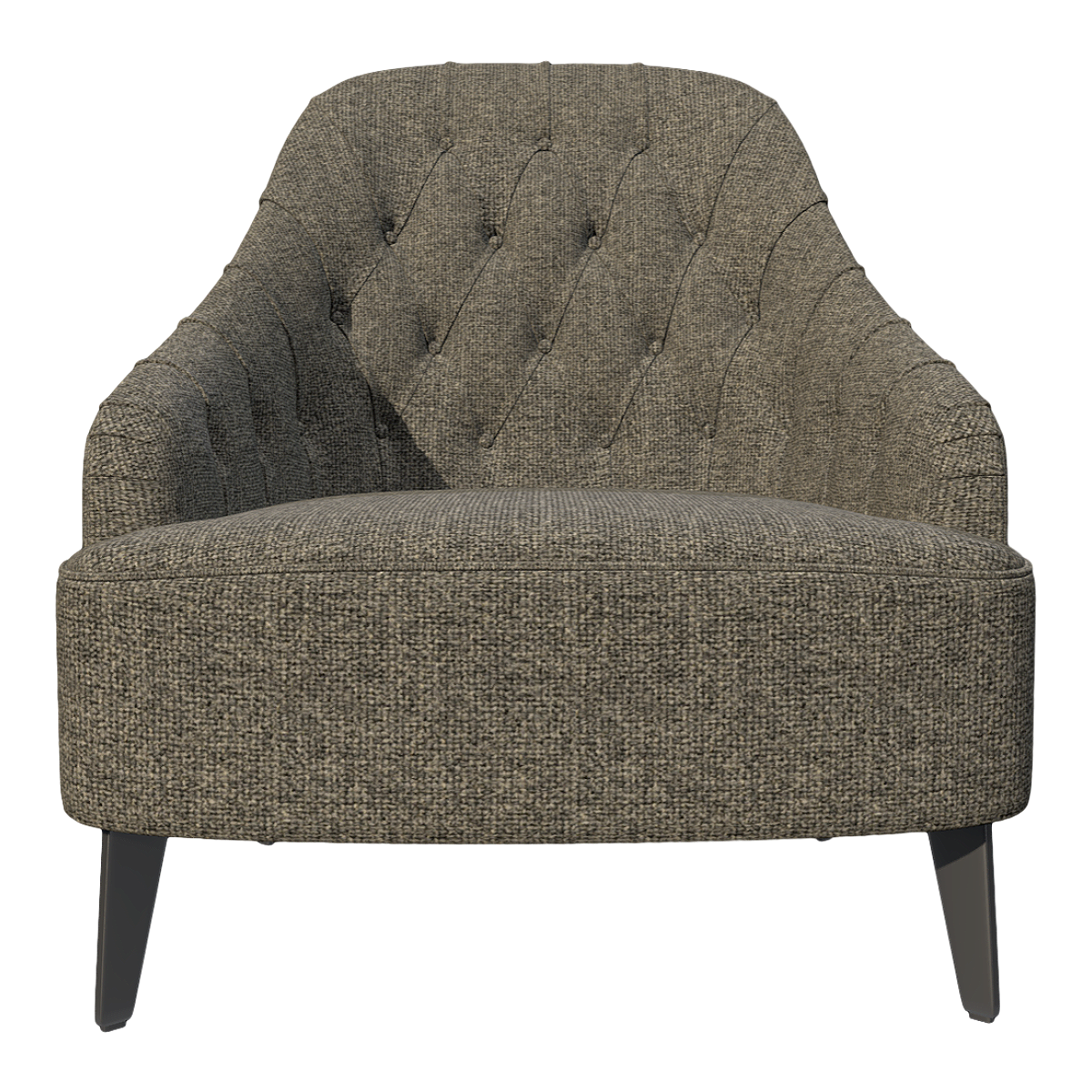 Italian Modern Style Green Buckle Fabric Sofa Chair