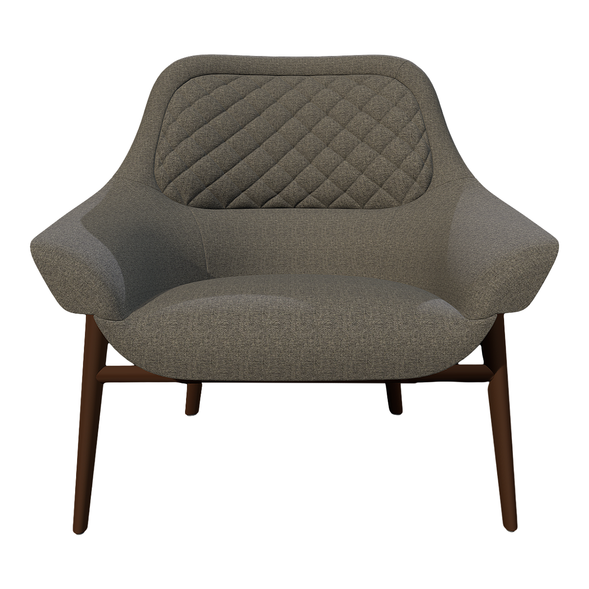 French Modern Green Fabric Sofa Chair