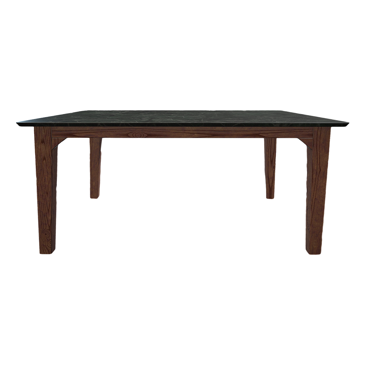 Italian Modern Black Marble Black Walnut Dining Table