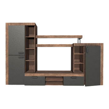 Italian modern style dark fir combination cabinet