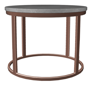 Italian Modern Style Metal Frame Marble Side Table