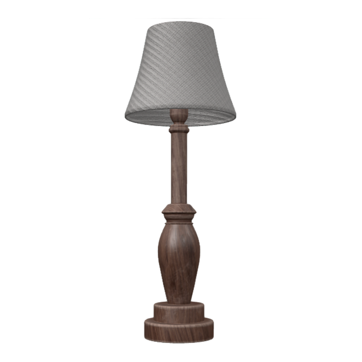 Italian Classical Black Walnut Bedside Lamp