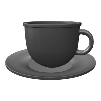 Italian modern style black gray ceramic coffee cup