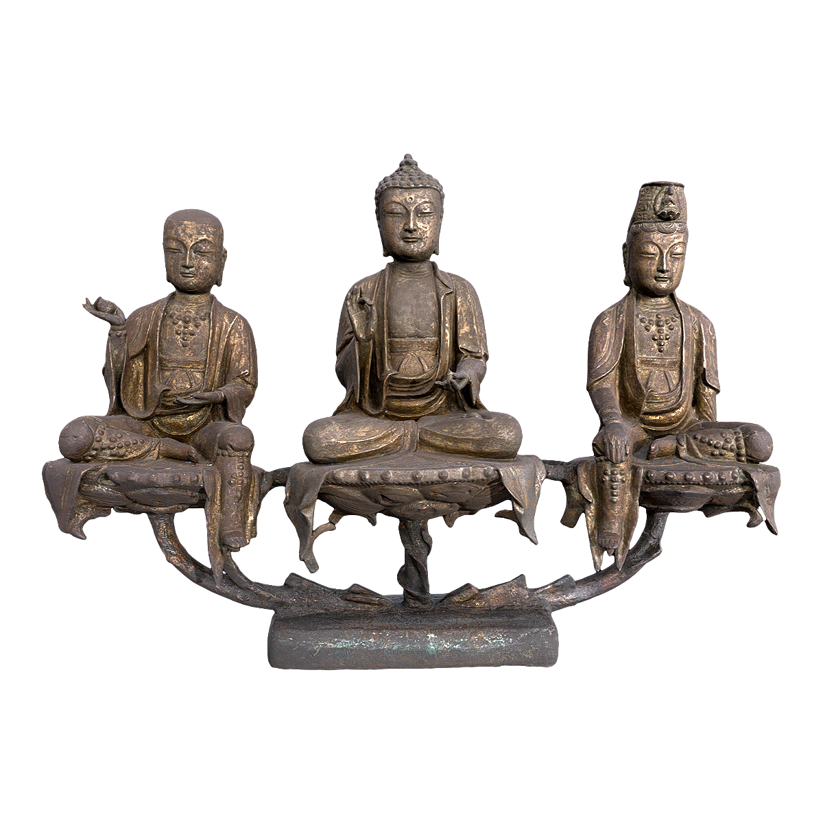 Bronze statue of the Joseon Dynasty "Three Amitabha"
