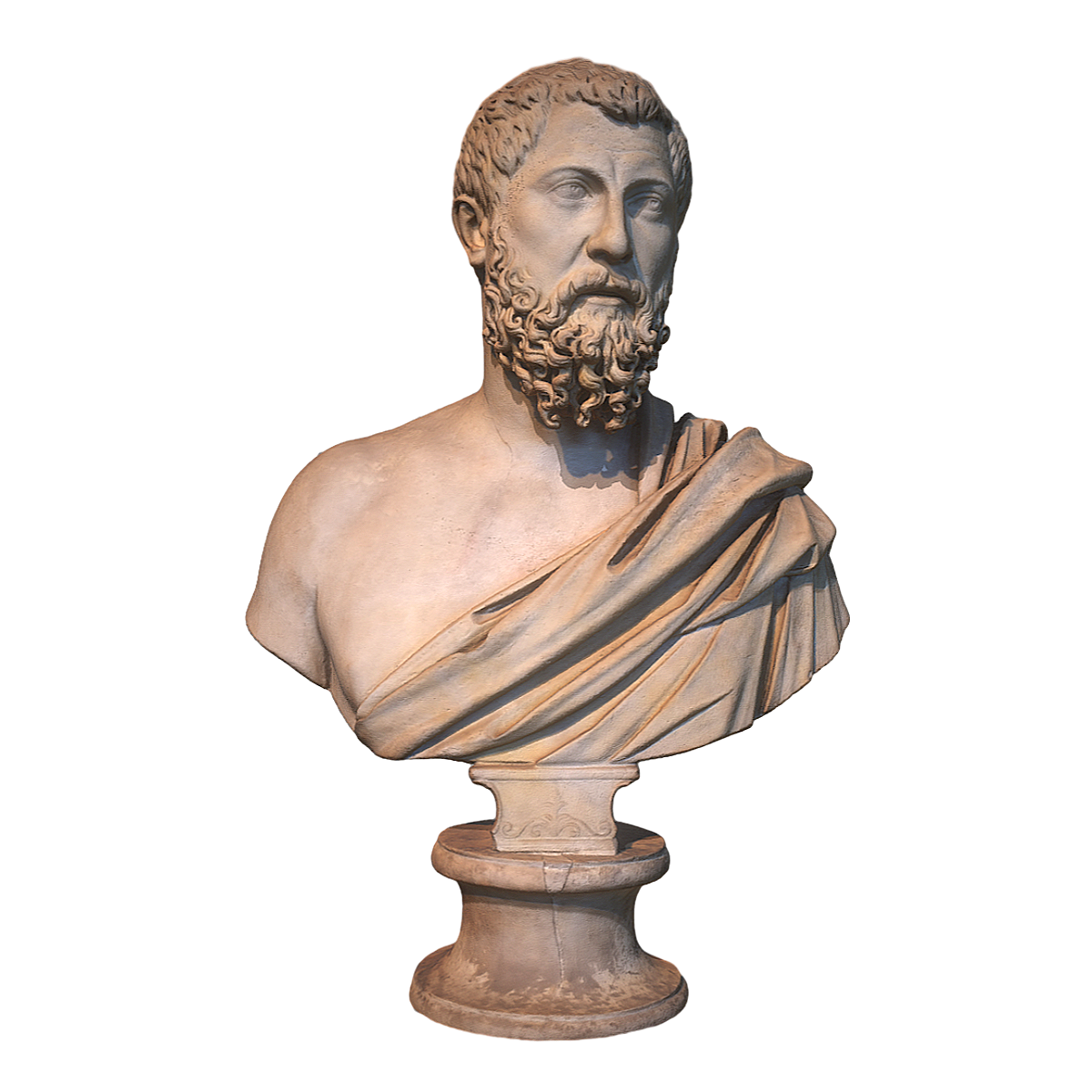 Marble statue of ancient Greek philosopher 'Half body of Gorgias'