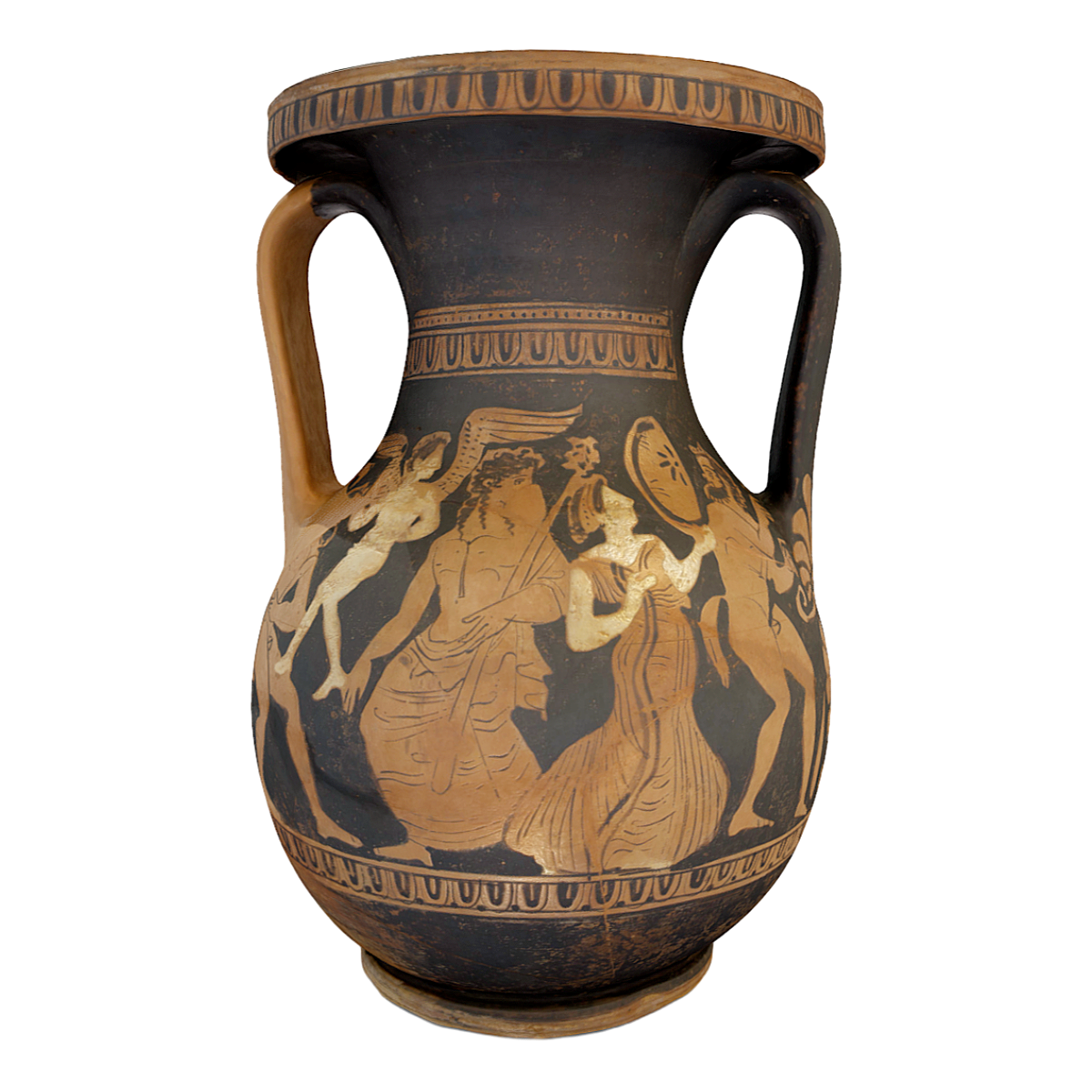 The ceramic bottle "Pelik" from the classical period of ancient Greece