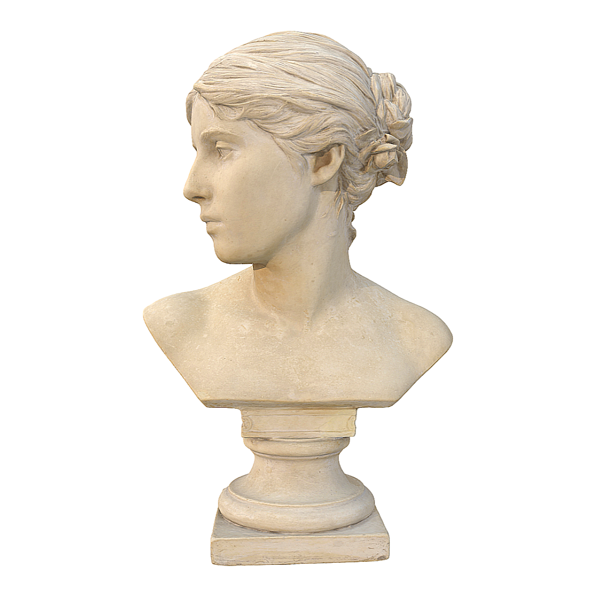 The marble statue "Half body Statue of a Lady" created by Karl Schl ü tte
