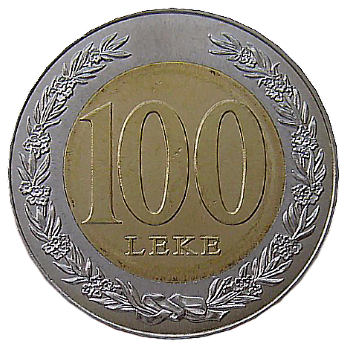 Albanian Lek currency 100 Lek coin