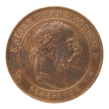 Commemorative medal for the 600th anniversary of the founding of the city of K ö rnberg during the Austrian Empire in the 19th century