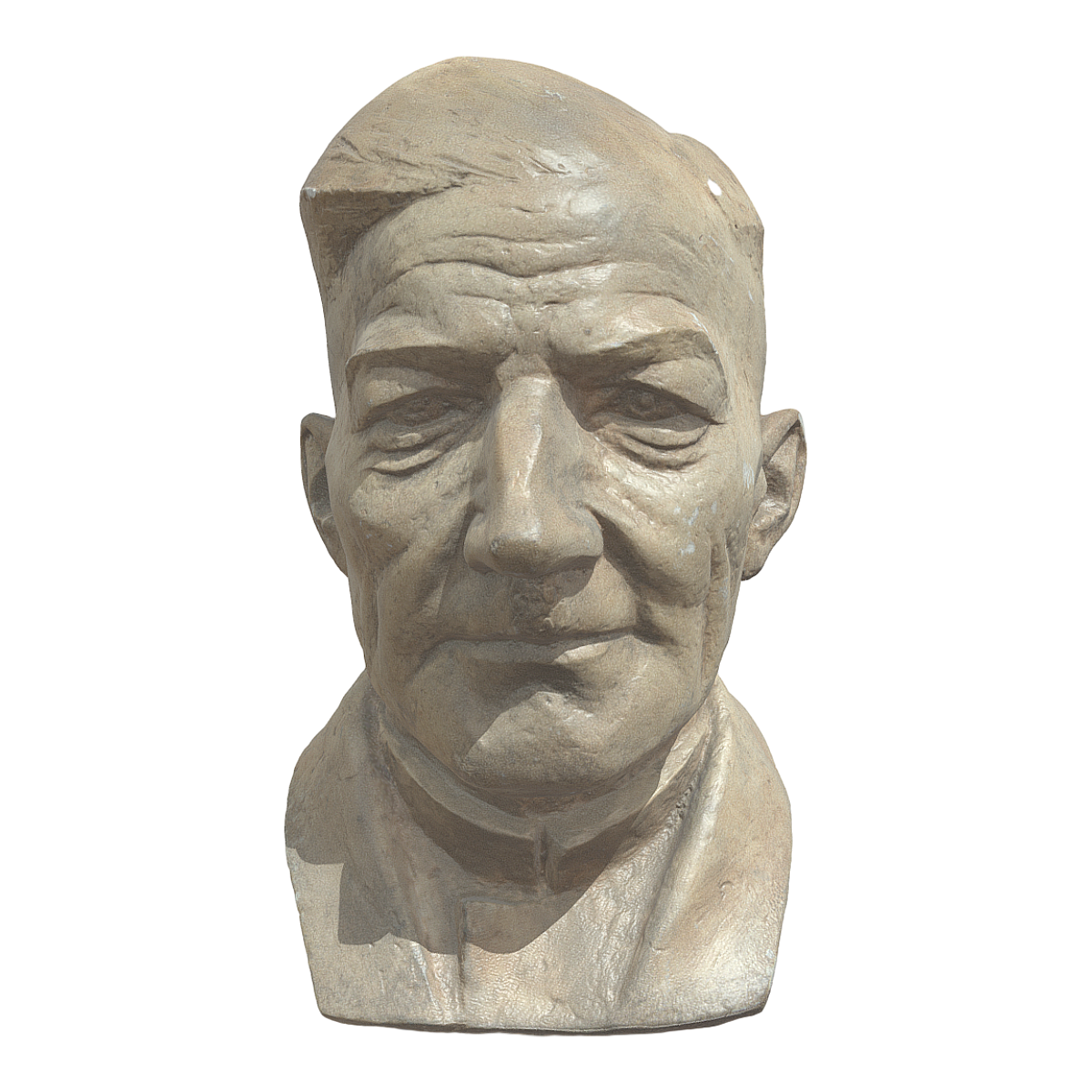 Gypsum portrait of East German politician Wilhelm Pick