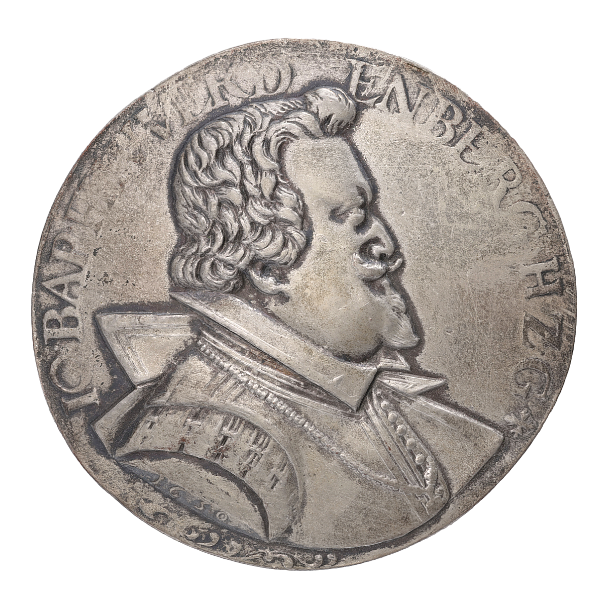 17th century Austrian Holy Roman Empire Medal "Half body of Johann Battista Werda"