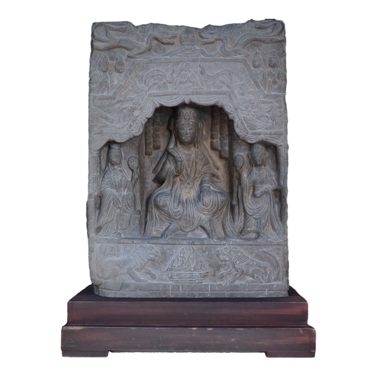 Limestone relief Buddha statues from the Shunzhi period of the Qing Dynasty in the 17th century