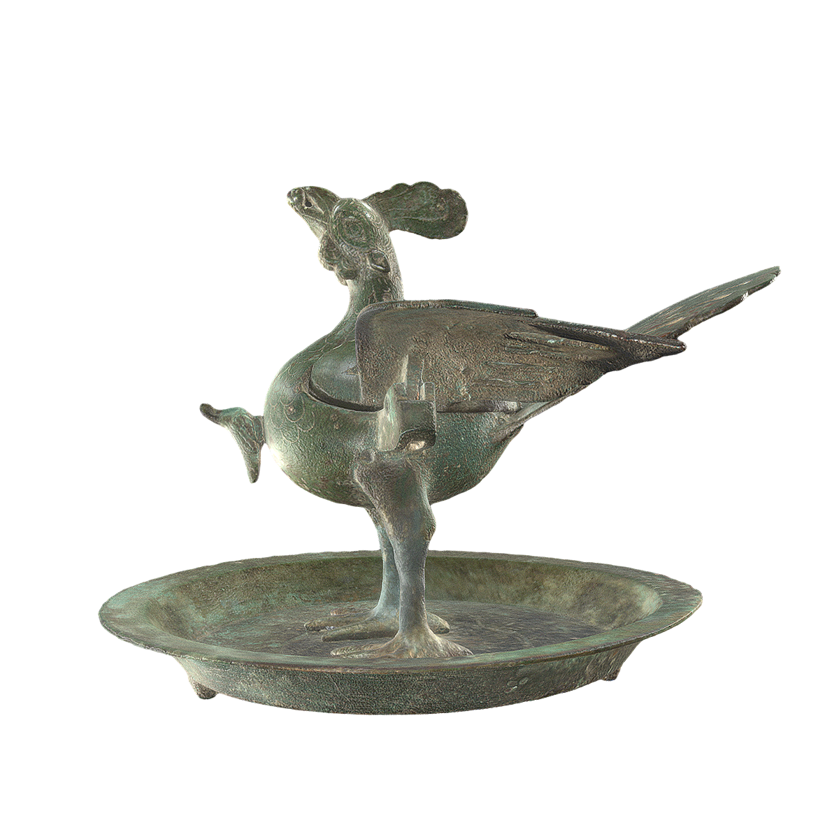 Bronze ware from the Six Dynasties period, 'Six Dynasties Bronze Chicken shaped Incense Burner'