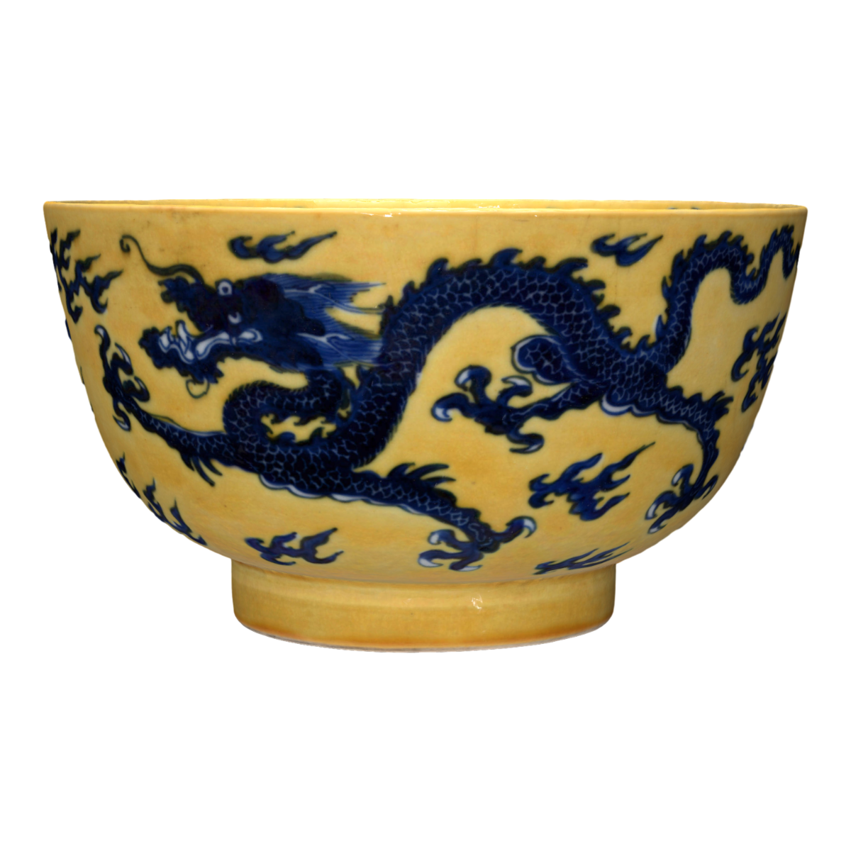 Porcelain "Imperial Yellow Glazed Porcelain Bowl" from the Qianlong period of the Qing Dynasty