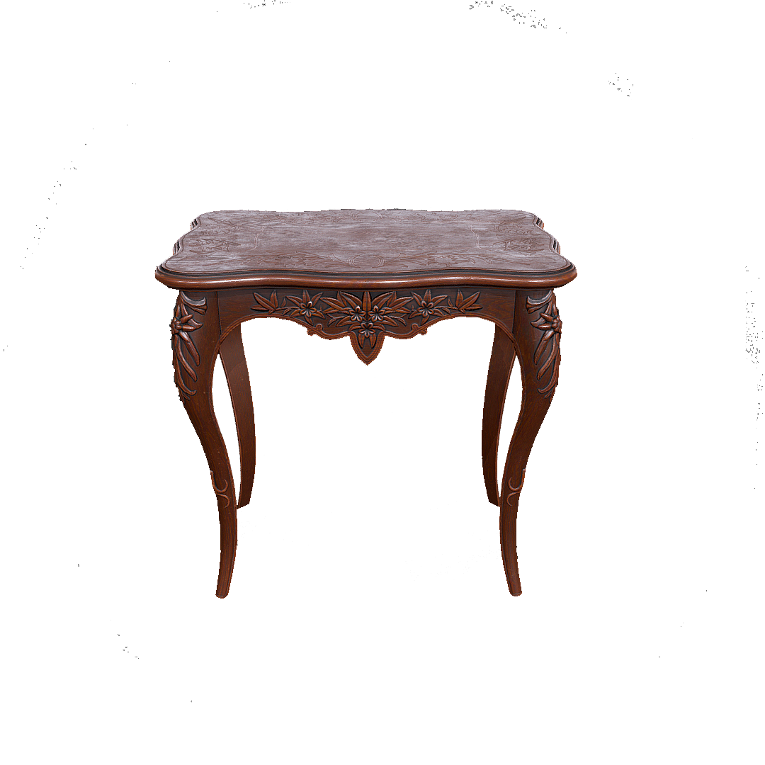 Victorian classical red solid wood carved table
