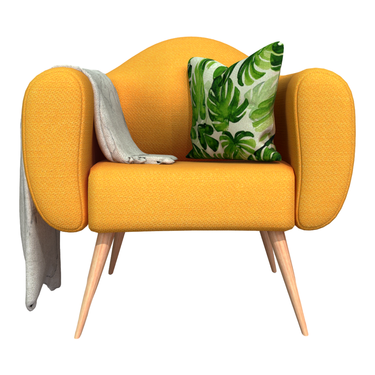 Nordic Leisure Armrest Sofa Chair 3D model download,3D modeling,3D