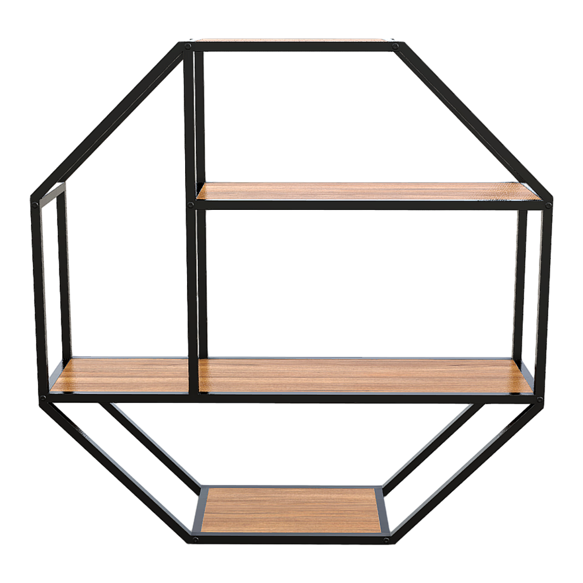 Modern Metal Solid Wood Storage Rack