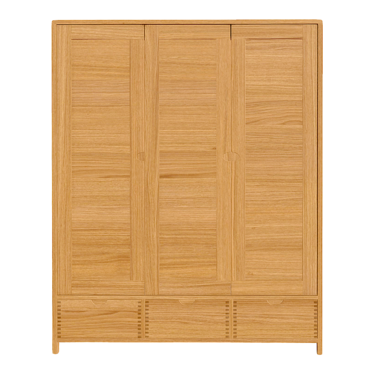 Nordic Log Color Simple Solid Wood Wardrobe