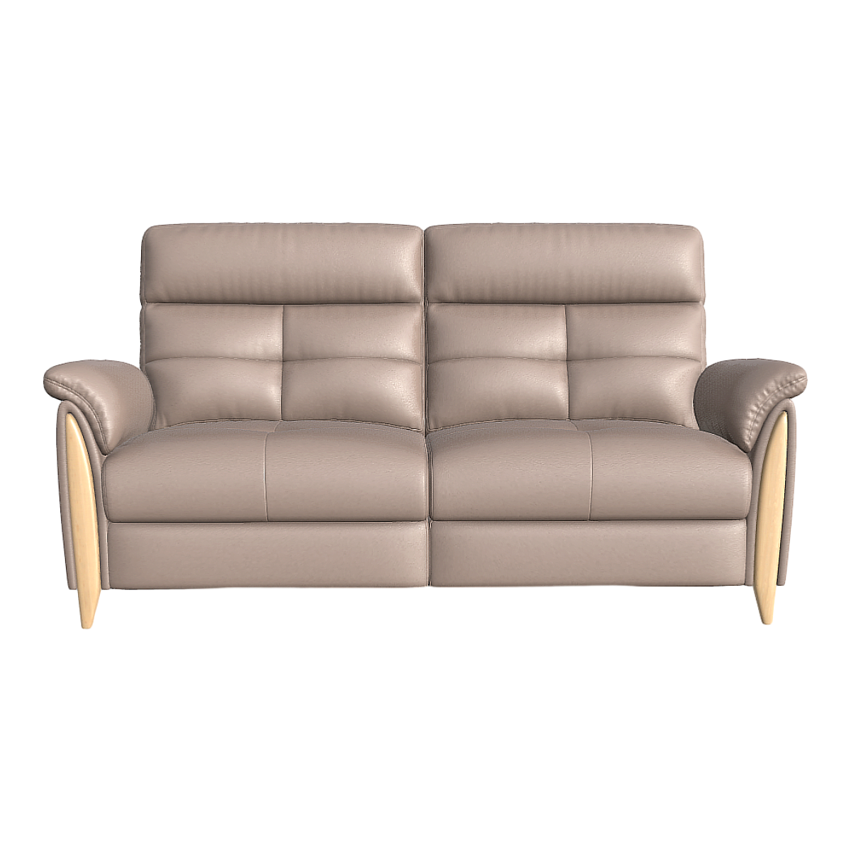 European-style tea mouse-color two-person leisure sofa