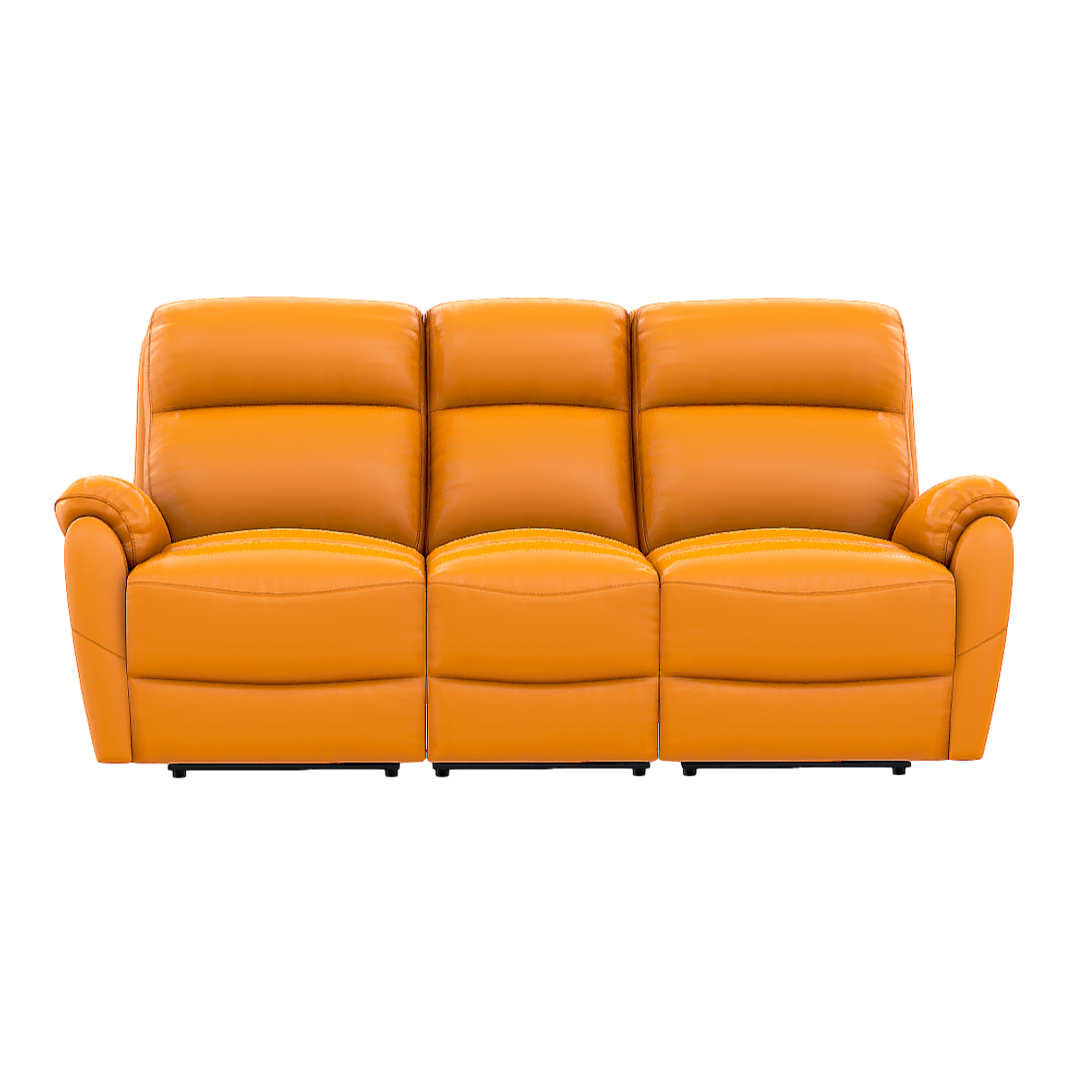 Nordic Casual Orange Three-Seat Sofa