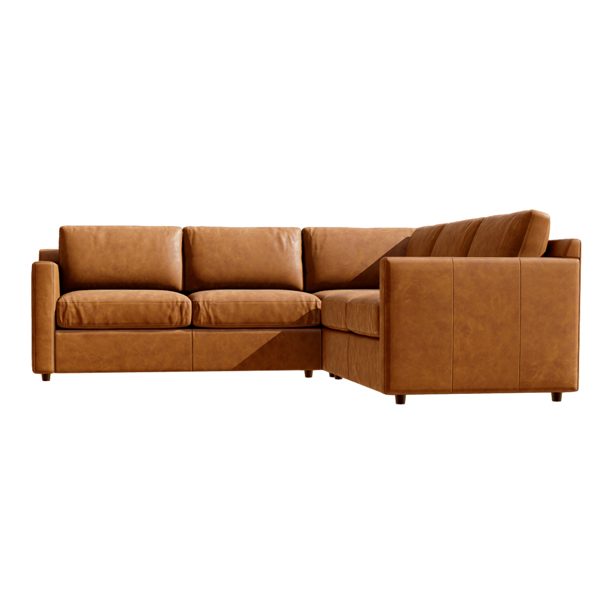 American Leather Dark Brown L-shaped Sofa