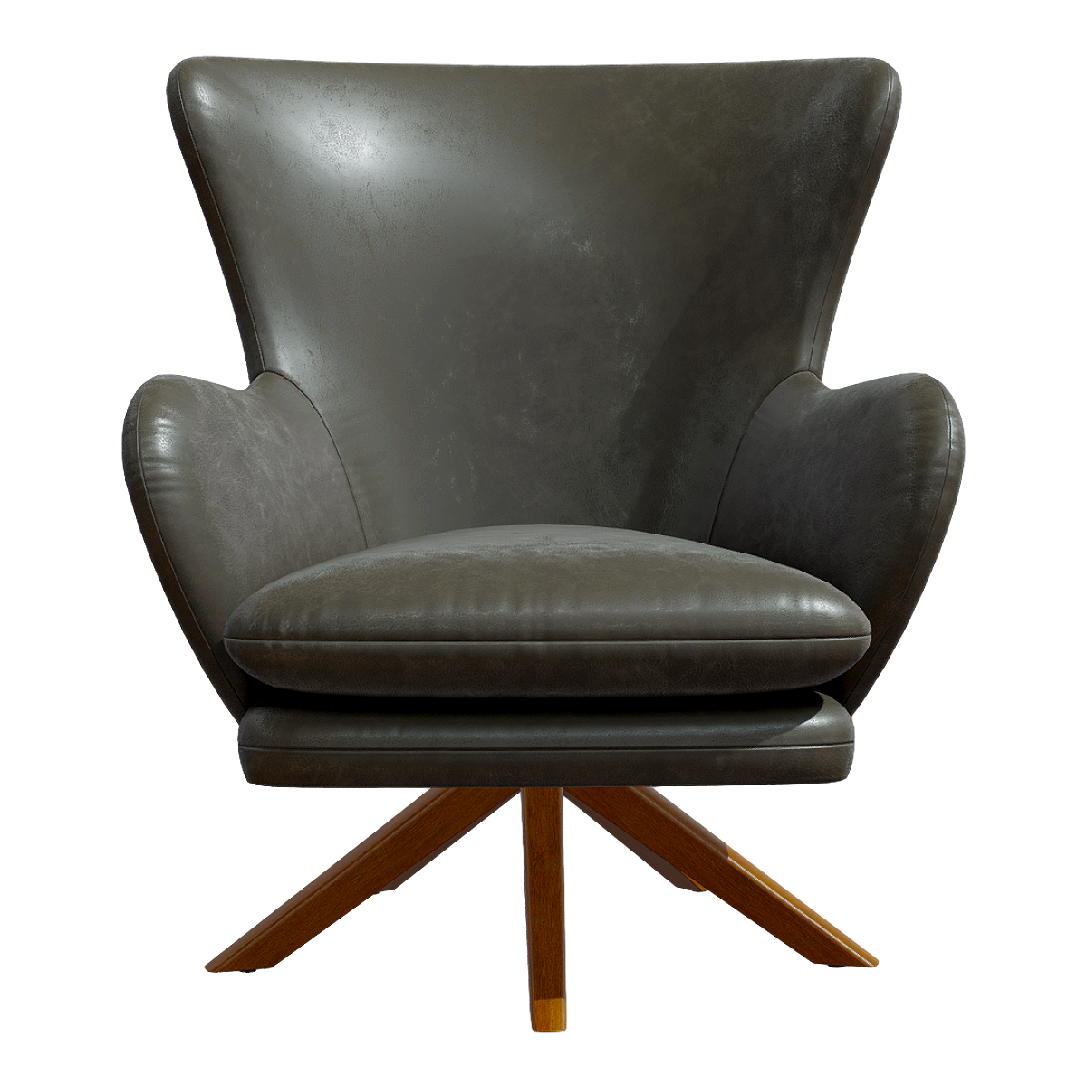 Italian Casual Black Leather Office Chair